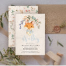 Search for fox baby boy shower invitations Cute