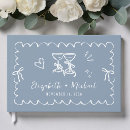 Search for unique wedding guest books Dusty blue
