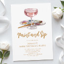 Search for paint and sip invitations Wine paint party