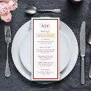 Search for burgundy menus Traditional