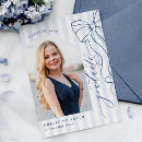 Search for blue and white graduation invitations High school graduation