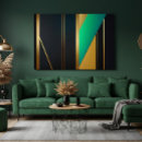 Search for emerald green canvas prints Gold