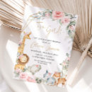 Search for pink floral baby shower invitations Whimsical