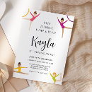 Search for girls gymnastics party invitations Modern