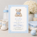 Search for blue bear baby shower invitations Cute