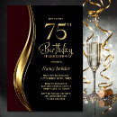 Search for maroon black birthday invitations Gold