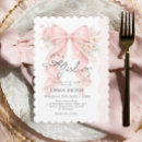 Search for pink ribbon invitations Blush pink bow