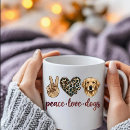Search for peace love dogs mugs Golden retriever