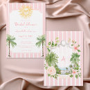 Search for coastal bridal shower invitations Palm trees
