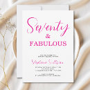 Search for seventy and fabulous invitations 70th