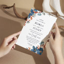 Search for terracotta and navy wedding invitations Watercolor floral
