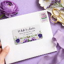 Search for purple sparkle return address labels Elegant