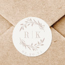 Search for pink monogram wedding stickers Dusty rose pink