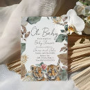 Search for tiger baby shower invitations Greenery