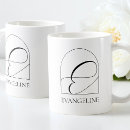 Search for e initial mugs Black and white