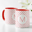 Search for red white polka dots pattern mugs Trendy