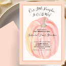 Search for pumpkin baby shower invitations Watercolor
