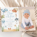 Search for starfish birthday invitations Dive into five