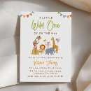 Search for animal baby shower invitations A little wild one