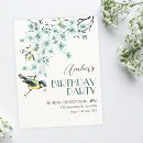 Search for bird birthday invitations Watercolor