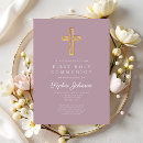 Search for pink and purple first communion invitations For kids