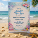 Search for mermaid 1st birthday invitations Baby girl