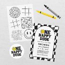 Search for black white 1st birthday invitations Chequered