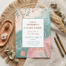 Search for abstract boho wedding invitations Summer fall autumn