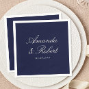 Search for navy blue wedding napkins Simple