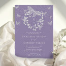 Search for lavender butterfly wedding invitations Greenery