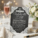Search for lace hen party invitations Black and white
