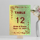 Search for yellow wedding table cards Leaves