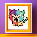 Search for cute kawaii cat art Kitten