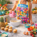 Search for colourful floral pattern aprons Blue