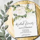 Search for white rose bridal shower invitations White and gold