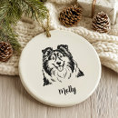Search for sheltie christmas tree decorations Shetland sheepdog