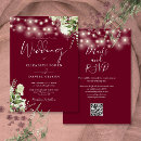 Search for winter floral wedding invitations Burgundy