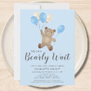 Search for teddy bear baby shower invitations Blue