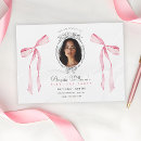Search for pink bow birthday invitations Feminine