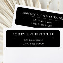 Search for black and white wedding return address labels Classy