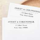 Search for classic black and white return address labels Chic