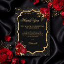 Search for red and black thank you cards Roses