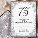 Search for silver 75th birthday invitations Modern