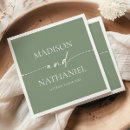 Search for fall wedding napkins Sage green
