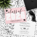 Search for pink graduation invitations High school college university
