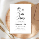 Search for one day invitations Black and white