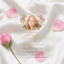 Search for photo first communion invitations Gold cross
