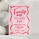 Search for girly 21st birthday invitations Twenty one
