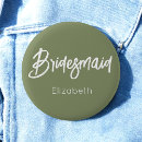 Search for bridesmaid badges Hand lettered script