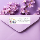 Search for meadow return address labels Watercolor wildflowers